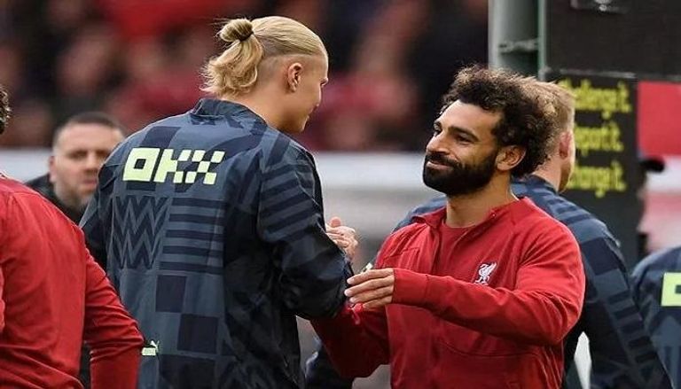 محمد صلاح وإيرلينغ هالاند