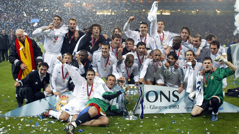 تتويج ريال مدريد بدوري أبطال أوروبا 2002 كريستيانو رونالدو في آخر رحلة لريال مدريد إلى البرتغال