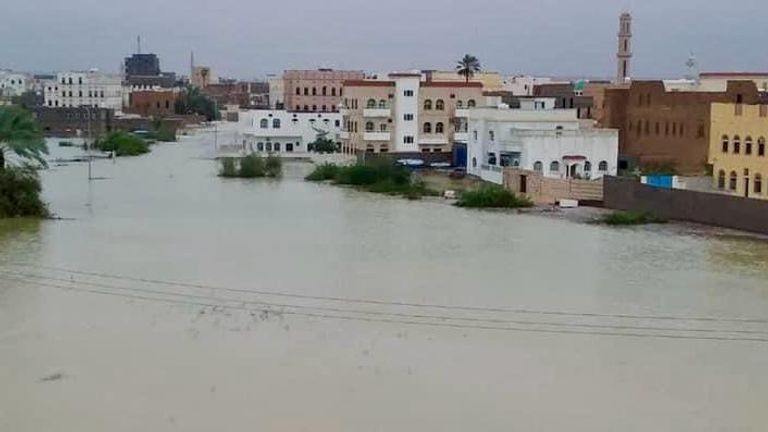 آثار إعصار «تيج» في اليمن