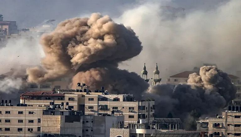 قصف على مدينة غزة