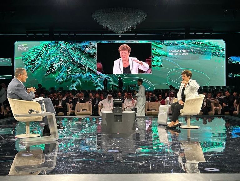 كريستالينا غورغييفا خلال مشاركتها في 