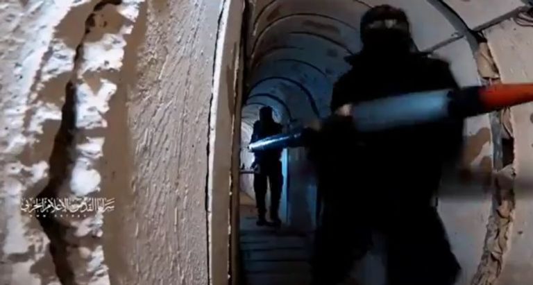 مقاتلو حماس في الأنفاق