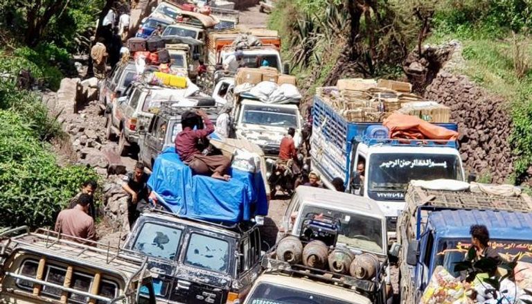 احد منافذ تعز البديلة في ظل الحصار الحوثي - أرشيفية