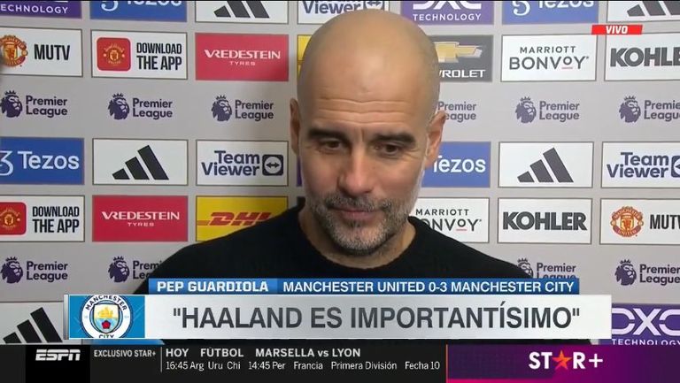 غوارديولا  بيب غوارديولا وإيرلينغ هالاند في مانشستر سيتي