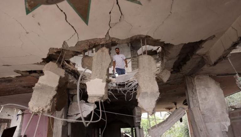 آثار القصف الإسرائيلي لمنازل المواطنين في غزة