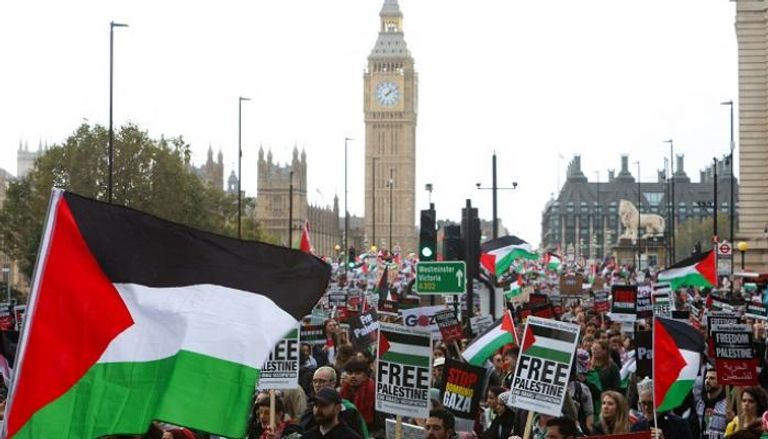 مظاهرات حاشدة في لندن دعما لغزة
