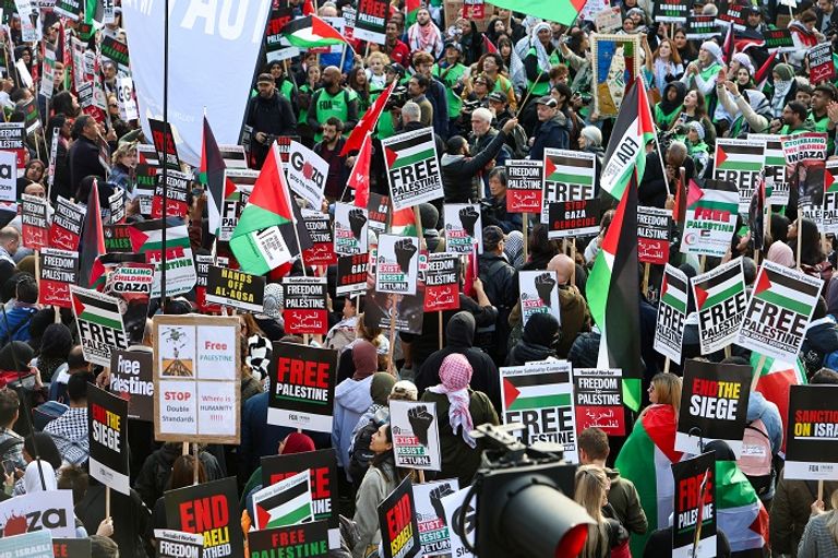 مظاهرات حاشدة في لندن دعما لغزة