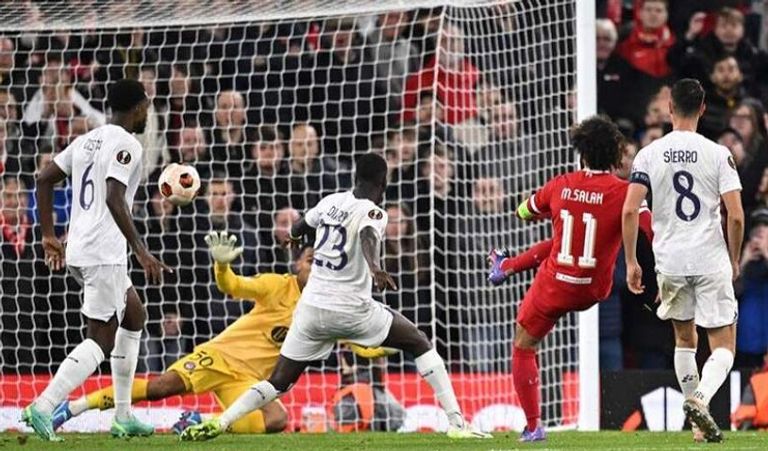 صلاح في الدوري الأوروبي محمد صلاح بقميص ليفربول