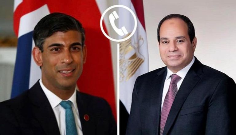 الرئيس المصري عبدالفتاح السيسي ورئيس الوزراء البريطاني ريشي سوناك
