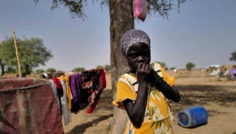   لاجئة سودانية فرت من العنف في دارفور