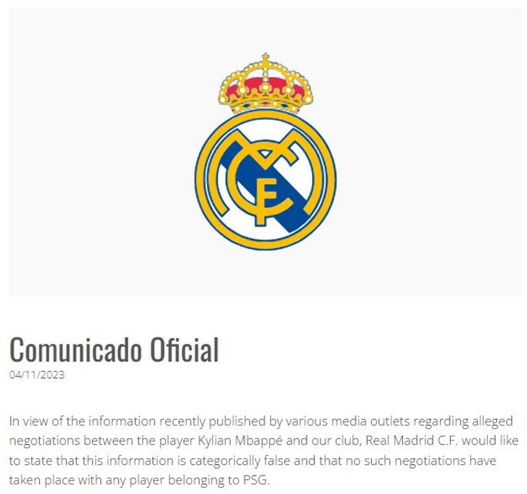 بيان ريال مدريد كيليان مبابي وفلورنتينو بيريز