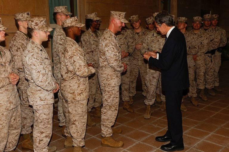 وزير الخارجية الأمريكي أنتوني بلينكن خلال زيارته للعراق