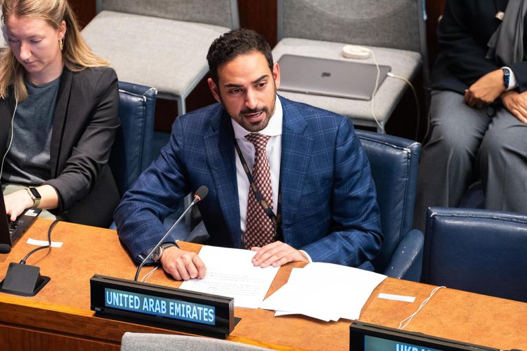 السفيرة لانا زكي نسيبة، المندوبة الدائمة لدولة الإمارات لدى الأمم المتحدة