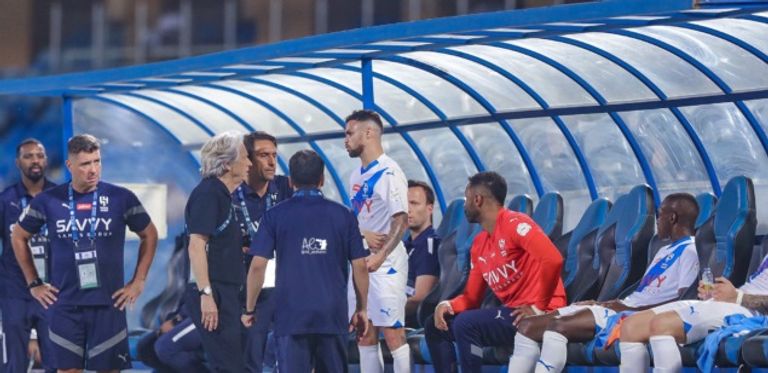 جيسوس وديلغادو ميشيل ديلغادو وجورجي جيسوس في الهلال السعودي