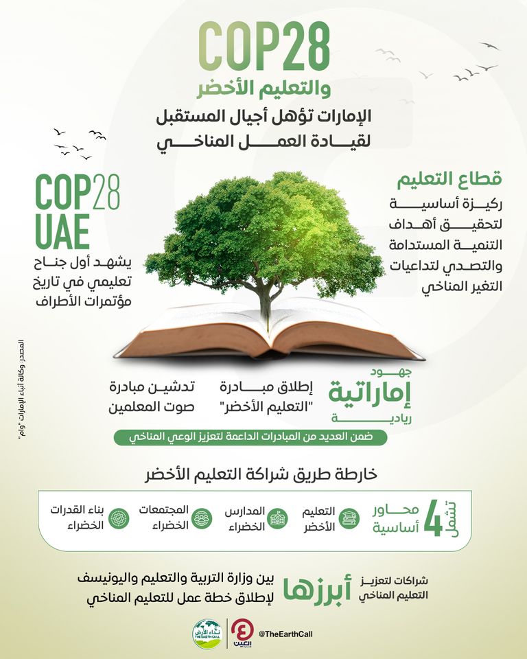 COP28 والتعليم الأخضر.. الإمارات تؤهل أجيال المستقبل لقيادة العمل المناخي COP28 والتعليم الأخضر.. الإمارات تؤهل أجيال المستقبل لقيادة العمل المناخي