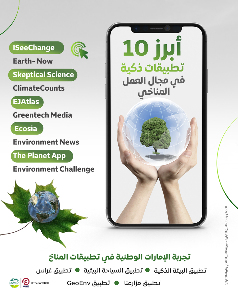 أبرز 10 تطبيقات ذكية في مجال العمل المناخي   أبرز 10 تطبيقات ذكية في مجال العمل المناخي