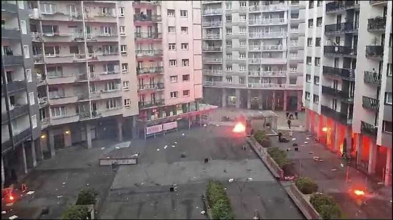 الألعاب النارية شغب جماهير بنفيكا البرتغالي