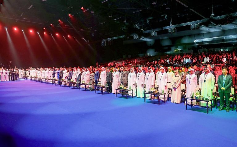 جانب من فعاليات الكونغرس العالمي للإعلام في أبوظبي