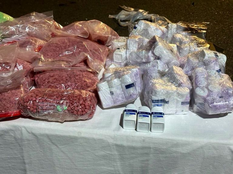 جانب من الأقراص المهلوسة المحجوزة