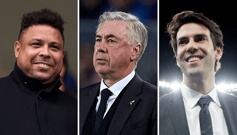 أنشيلوتي وكاكا ورونالدو الظاهرة