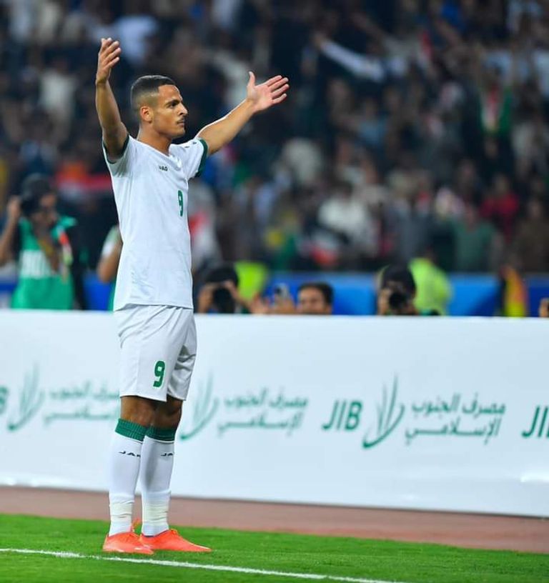 من مباراة العراق وإندونيسيا في تصفيات كأس العالم 2026