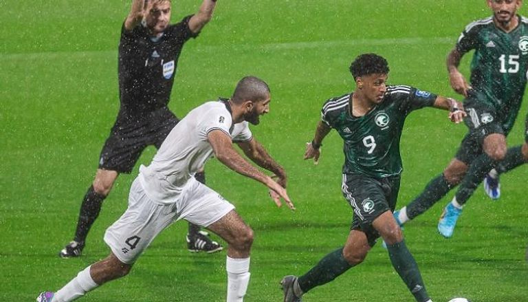 من مباراة المنتخب السعودي أمام باكستان