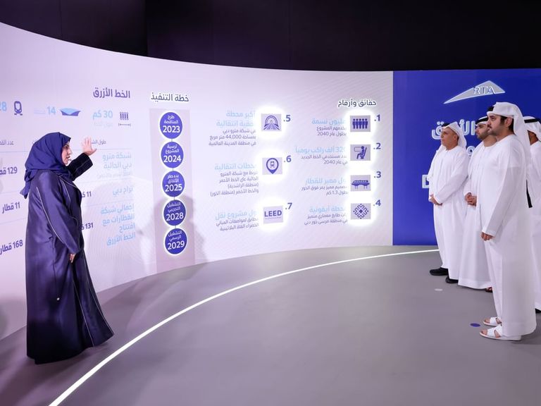 مسار الخط الأزرق لمترو دبي المسار الأزرق لمترو دبي.. مشروع ضخم يدعم تطلعات المستقبل