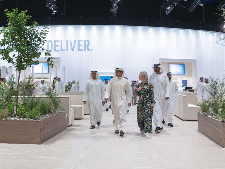 الشيخ منصور بن زايد آل نهيان خلال الجولة التفقدية