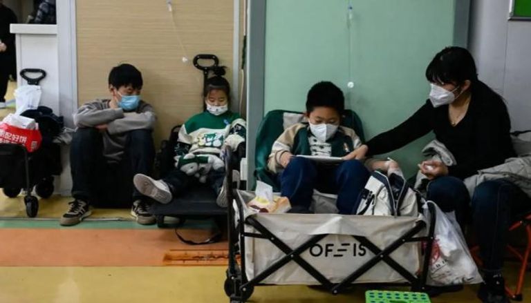 أطفال صينيون مصابون بأمراض تنفسية 
