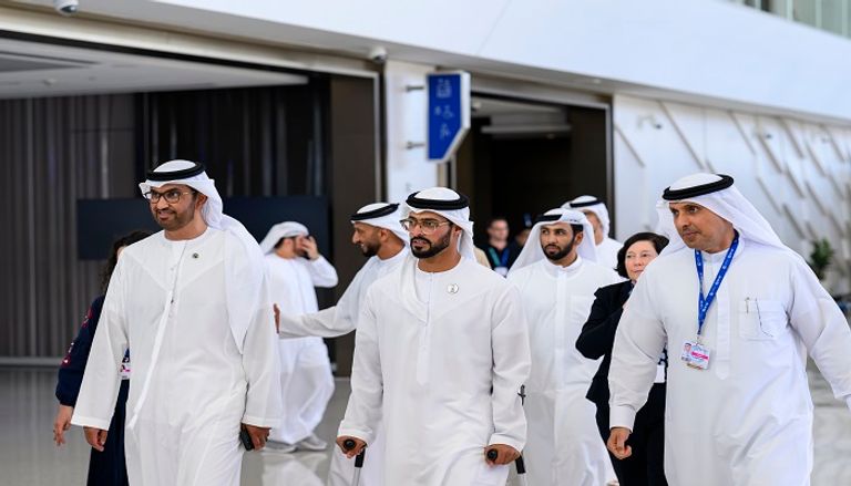 زايد بن حمدان بن زايد يتفقد موقع مؤتمر COP28
