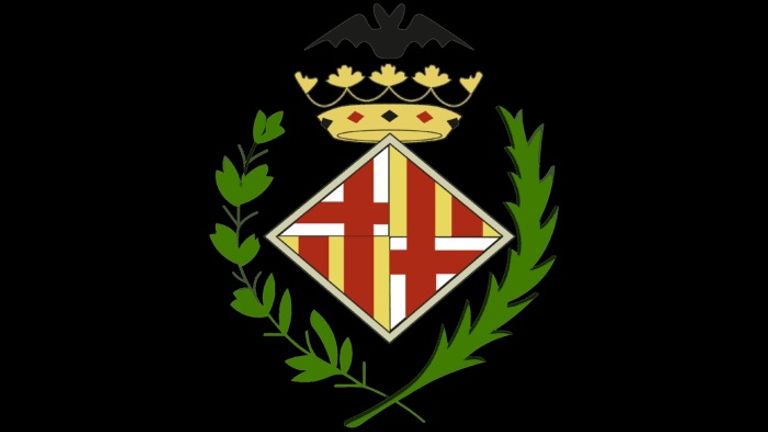 أول شعار في تاريخ برشلونة شعار احتفالية برشلونة