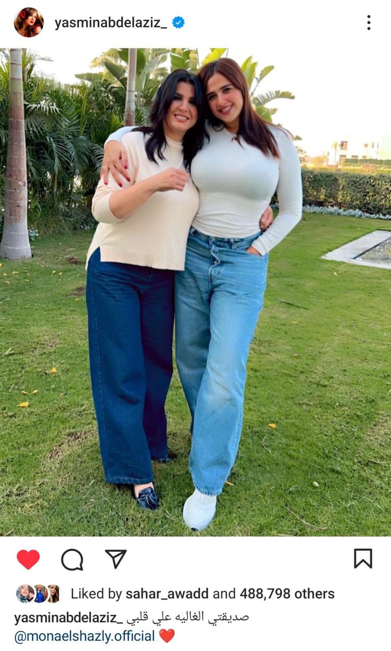 ياسمين عبدالعزيز ومنى الشاذلي