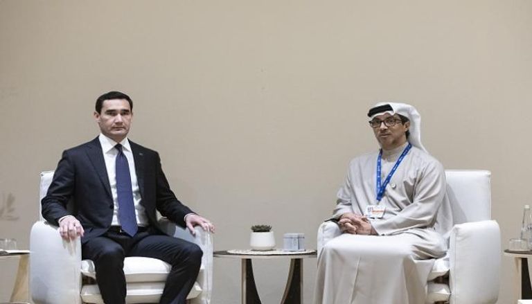 الشيخ منصور بن زايد آل نهيان نائب رئيس دولة الإمارات يلتقي رئيس تركمانستان