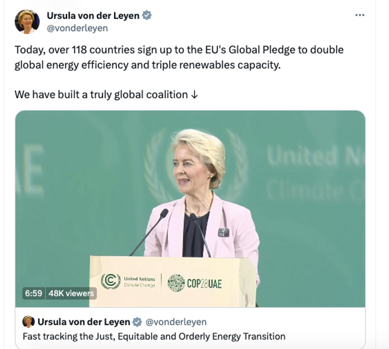 الدكتور سلطان الجابر رئيس مؤتمر الأطراف COP28 مع بعض من كبار قادة العمل المناخي