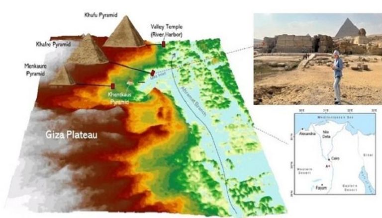 صورة الأهرامات استنادا لبيانات الرادار الفضائي 