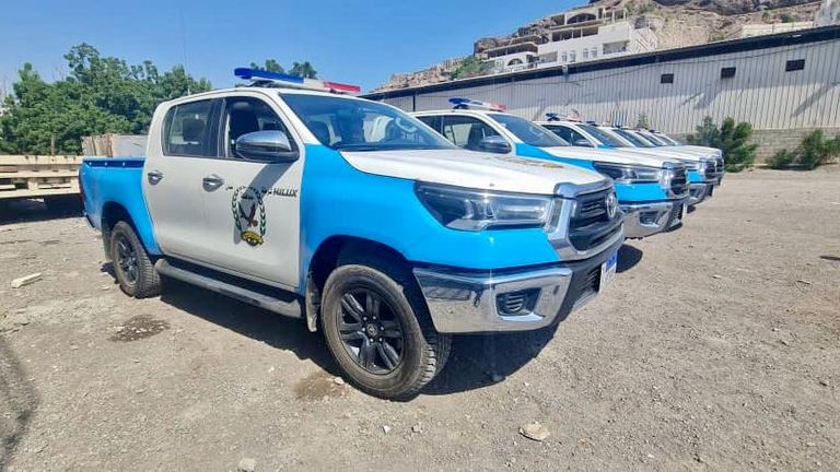 مركبات لتعزيز مراكز الشرطة في اليمن