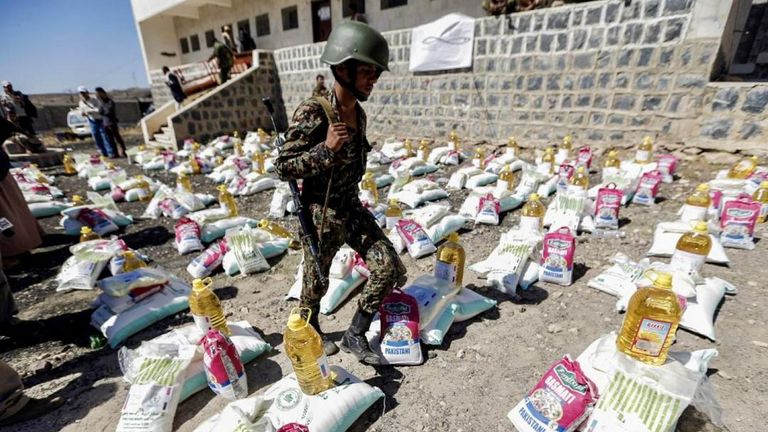 مساعدات الغذاء شمال اليمن