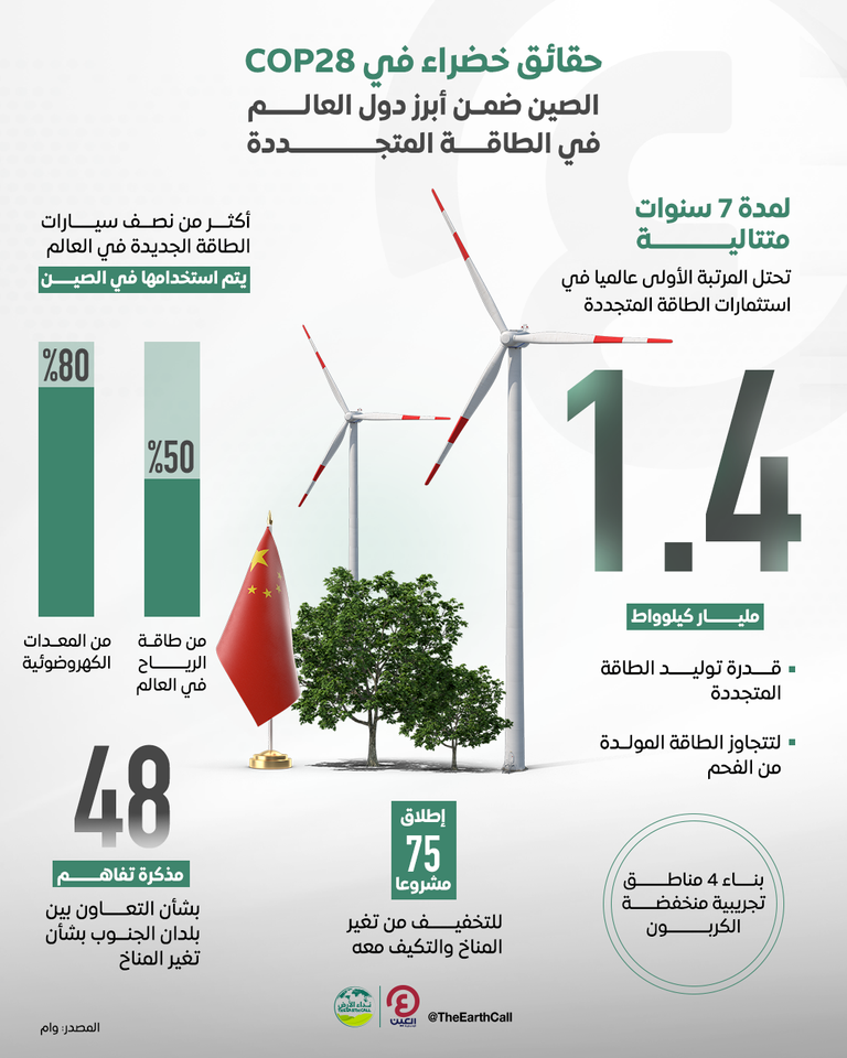  الصين ضمن أبرز دول العالم في الطاقة المتجددة