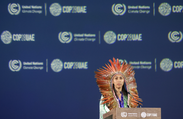 سمعت أصوات السكان الأصليين لأول مرة في مؤتمرات المناخ جانب من قمة العمل المناخي في COP28