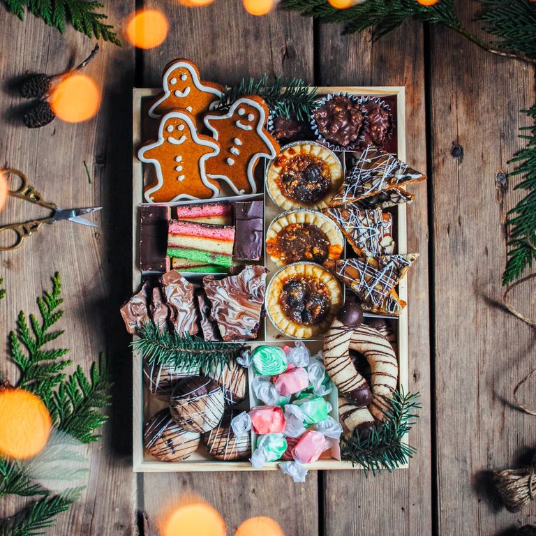 كوكيز بأشكال بابا نويل في الكريسماس أشكال شجرة الكريسماس