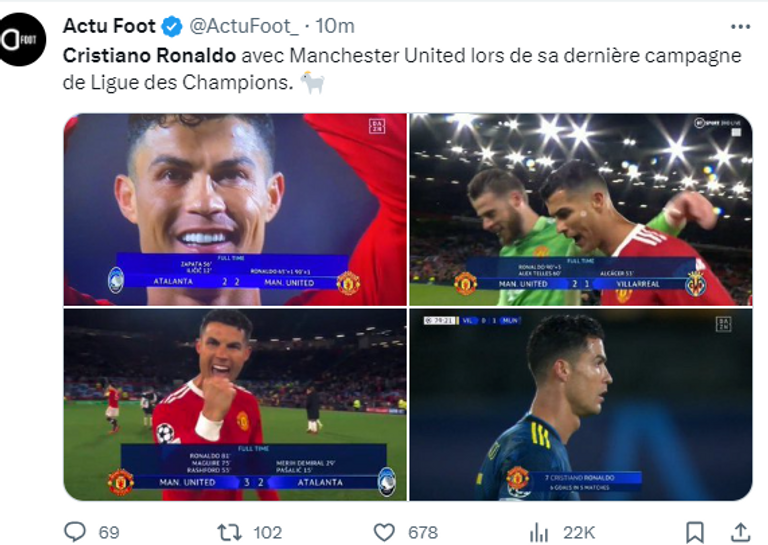 إيريك تين هاغ وكريستيانو رونالدو - مانشستر يونايتد