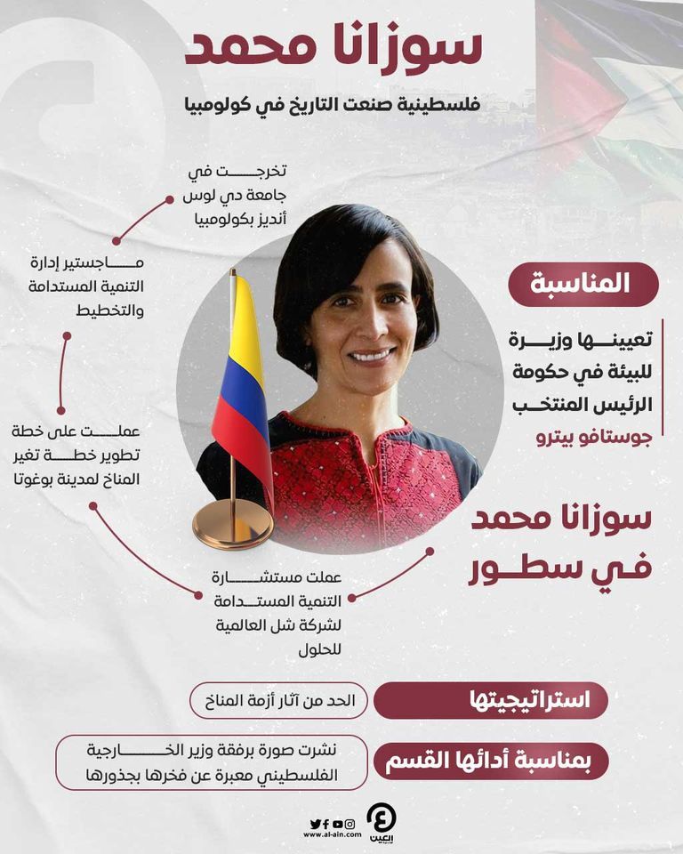 ماريا سوزانا محمد وزير البيئة في كولومبيا