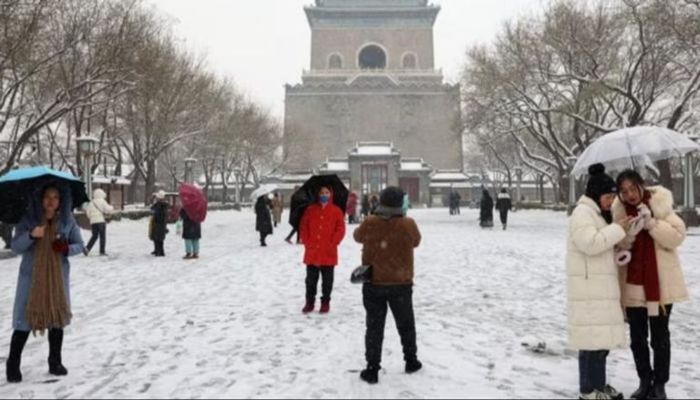 الثلج يغطي شمال الصين