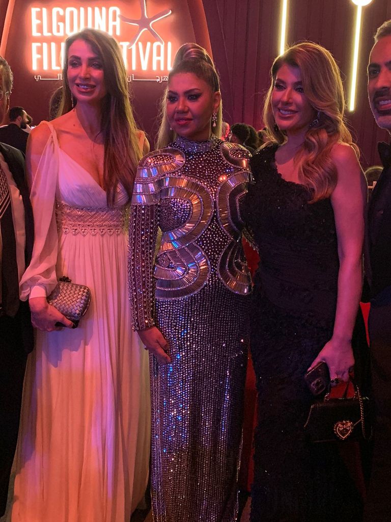 نسرين طافش وجمال سليمان في افتتاح «الجونة السينمائي»