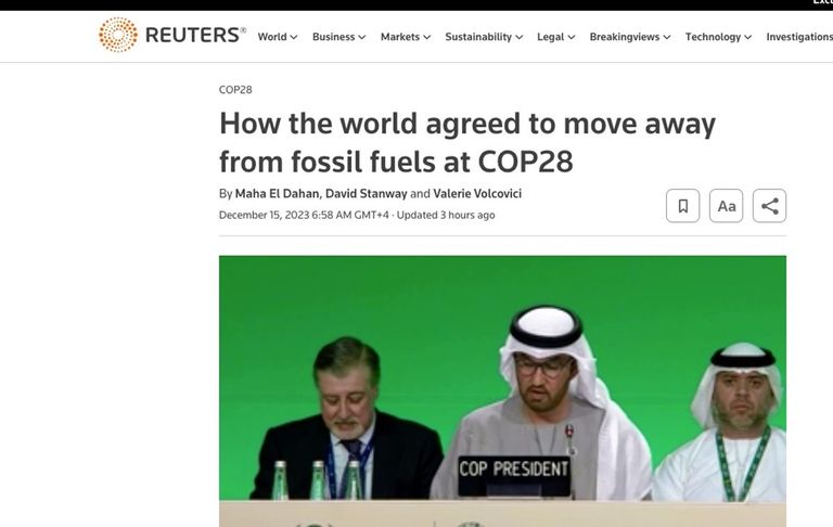 كبريات وسائل الإعلام العالمية أشادت بإنجازات COP28