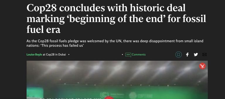 كبريات وسائل الإعلام العالمية أشادت بإنجازات COP28