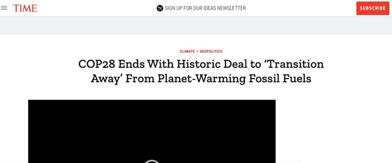 كبريات وسائل الإعلام العالمية أشادت بإنجازات COP28