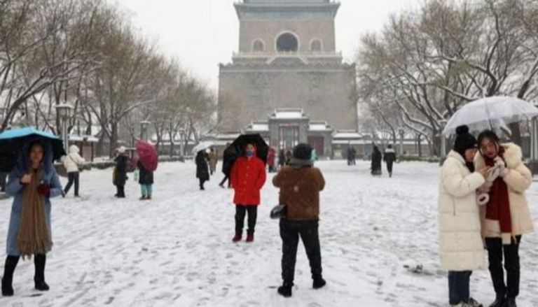الثلج يغطي شمال الصين