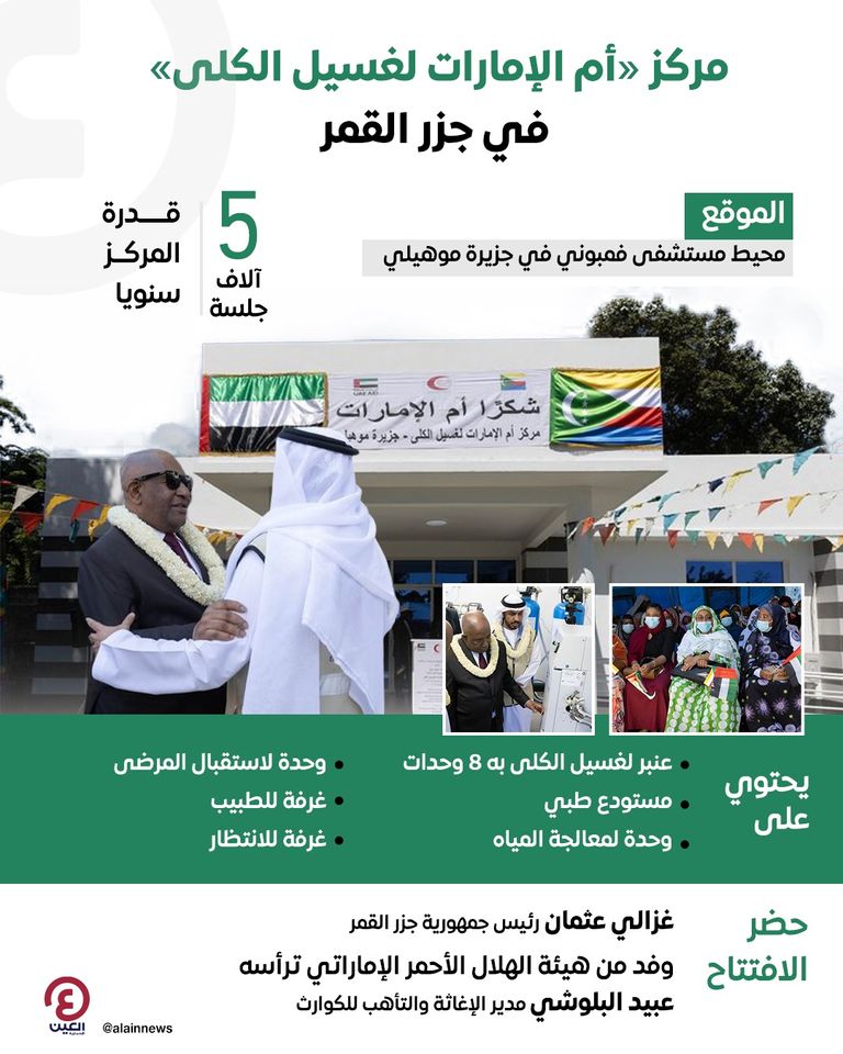 افتتاح مركز غسل الكلى في جزر القمر