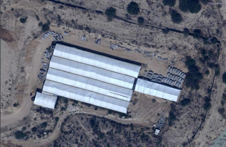 جانب من مدخل النفق العملاق الذي يقول الجيش الإسرائيلي إنه عثر عليه